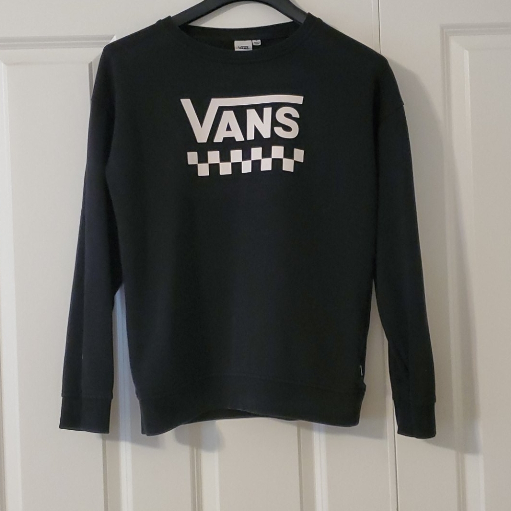 Vans Too Much Fun Black Crew Neck Sweatshirt - Picture 3 of 3